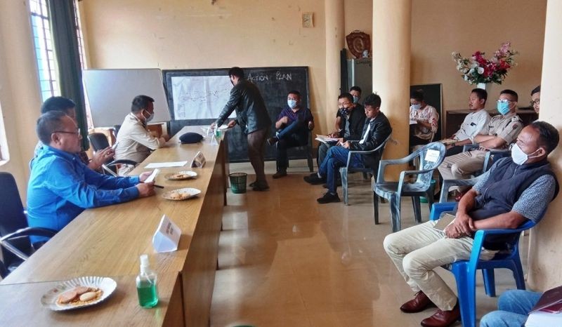 A meeting of the Longleng District Disaster Management Authority (DDMA) was held at DCs conference hall under the chairmanship of DC& Chairman (DDMA) M. Shayung Phom to discuss matters relating to monsoon preparedness on July 28. (DIPR Photo)
